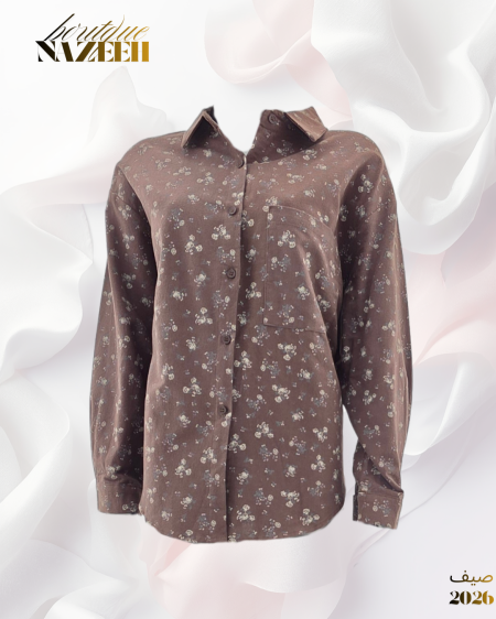 قميص مورد ربيعي خامه ممتازه